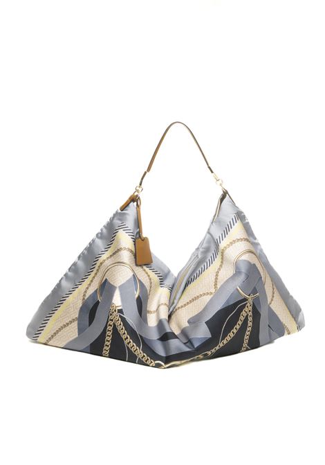borsa a spalla foulard azzurra LIU JO | AA6194T2745FOULARD-P9222